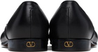 Valentino Black Square Toe Loafers