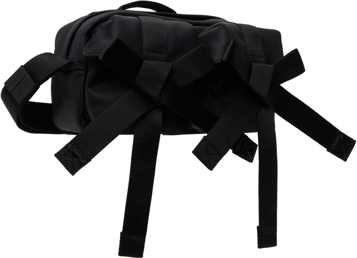 Simone Rocha Black Beaded Classic Bow Crossbody Bag