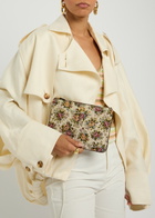 Valentino Garavani Floral-jacquard Woven Pouch - Cream - One Size
