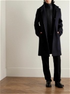 Yves Salomon - Virgin Wool-Felt Coat with Detachable Shearling Liner - Blue