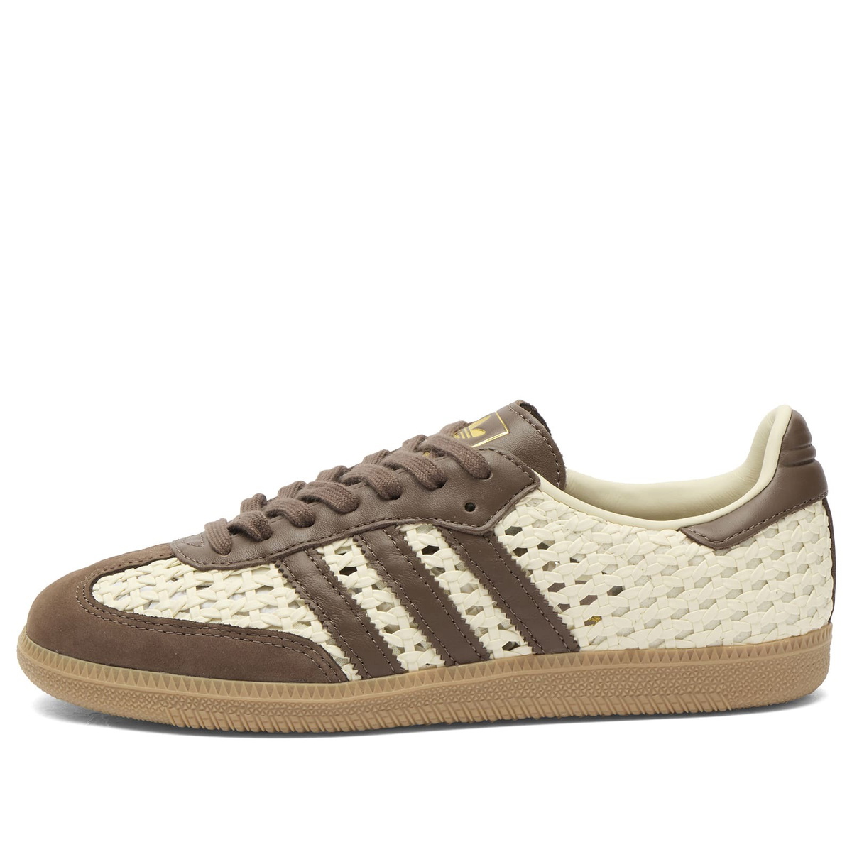 Adidas Women's Samba Og W Sneaker in Cream White/Earth Strata/Gold Met