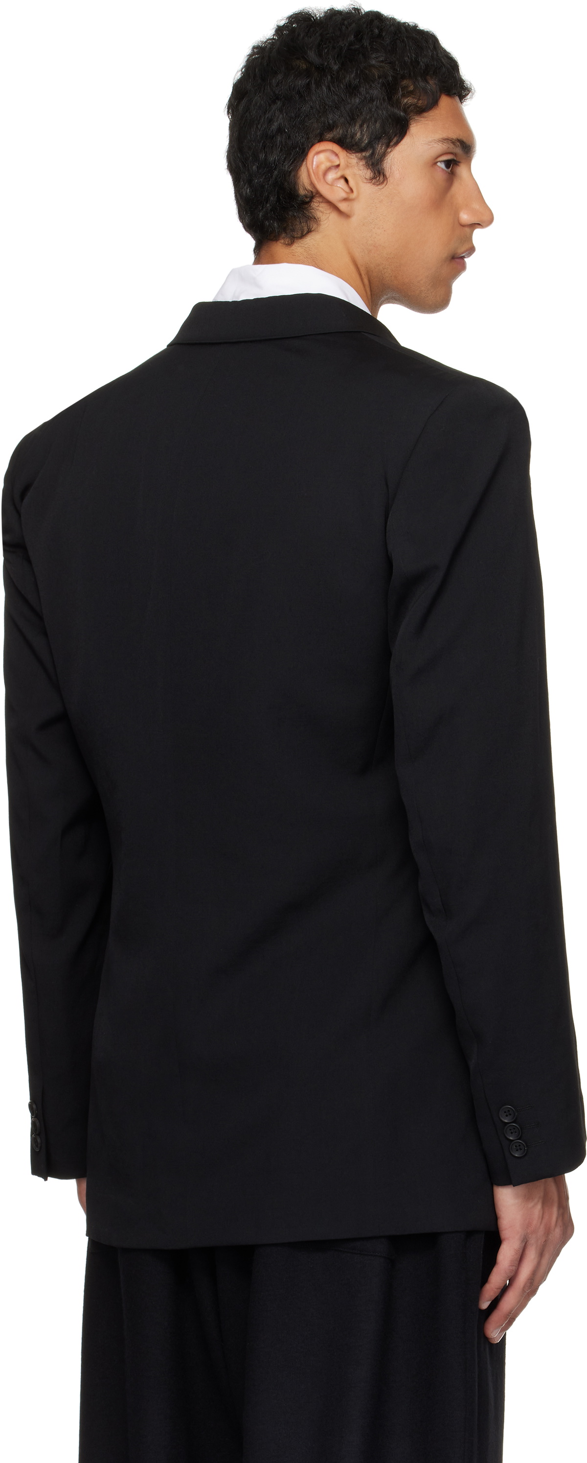 YOHJI YAMAMOTO Black Suit Gabardine CDH 3Buttons Blazer