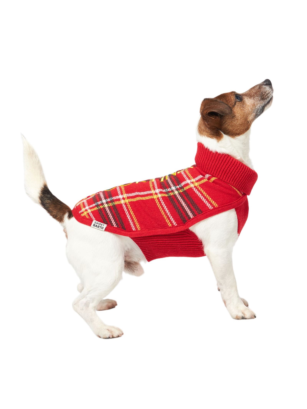 MC2 Saint Barth Dog Sweater With Tartan Print