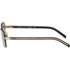 Prada Eyewear Gold Iconic Metal Plaque Sunglasses