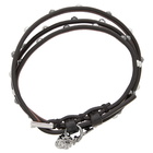 Alexander McQueen Black Skull Wrap Bracelet