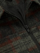 Oliver Spencer - Norton Checked Brushed Cotton-Flannel Blouson Jacket - Gray