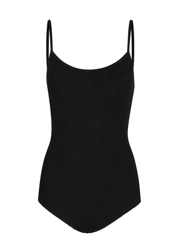 Photo: Hunza G Coverage Pamela Crinkle Swimsuit - Black - One Size