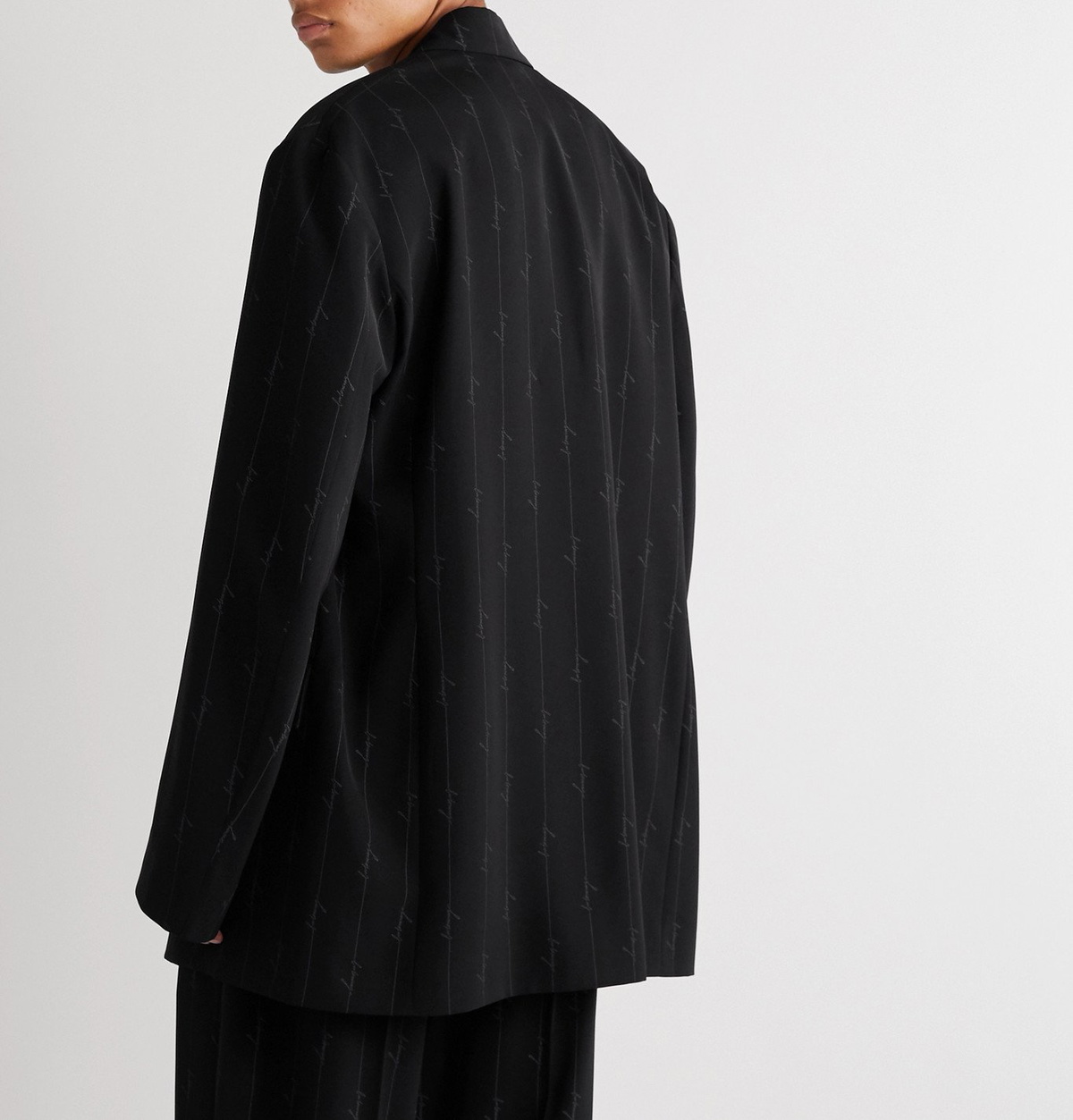 Balenciaga - Logo-Print Twill Suit Jacket - Black Balenciaga