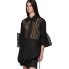 Ann Demeulemeester Black Sheer Area Shirt