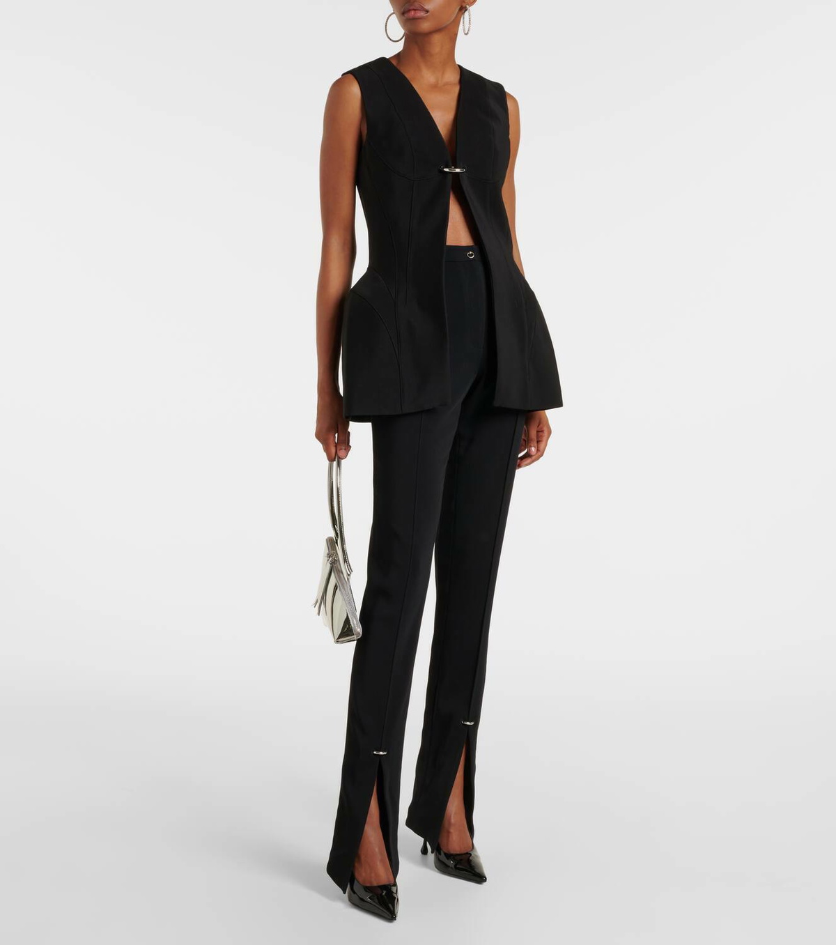 Mugler Crêpe corset vest