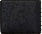 Valentino Garavani Black Rockstud Grainy Calfskin Wallet