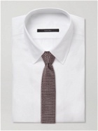 LANVIN - 5cm Knitted Silk Tie - Gray