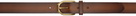 Ralph Lauren Purple Label Tan Welington Stirrup-Buckle Leather Belt