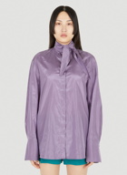Pussy Bow Shirt in Purple