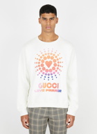 Felted Love Parade Sweatshirt in White
