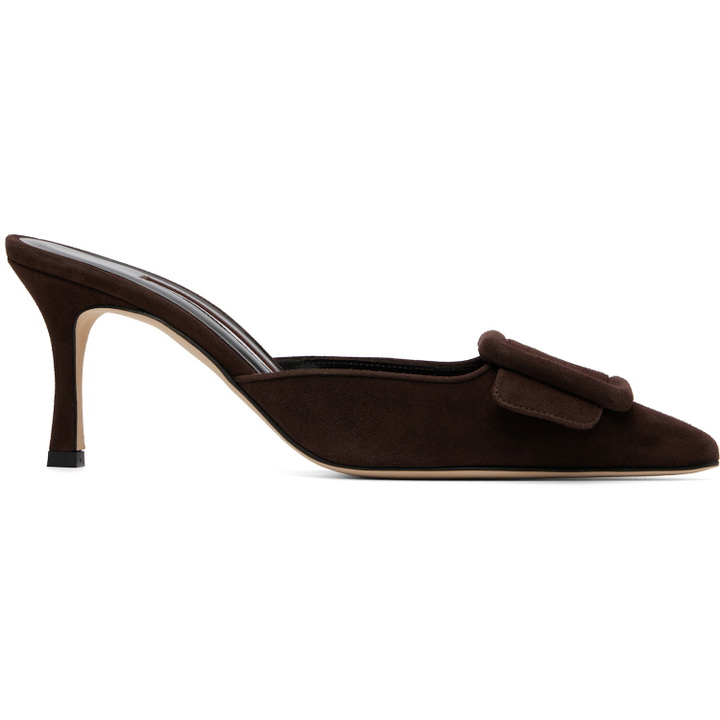 Photo: Manolo Blahnik Brown Maysale 70 Heels