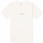 C.P. Company Men's Central Logo T-Shirt in Gauze White