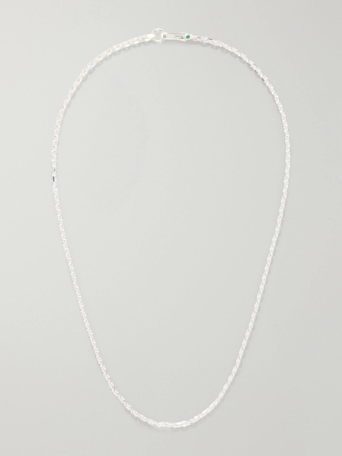 Mikia - Sterling Silver and Emerald Necklace