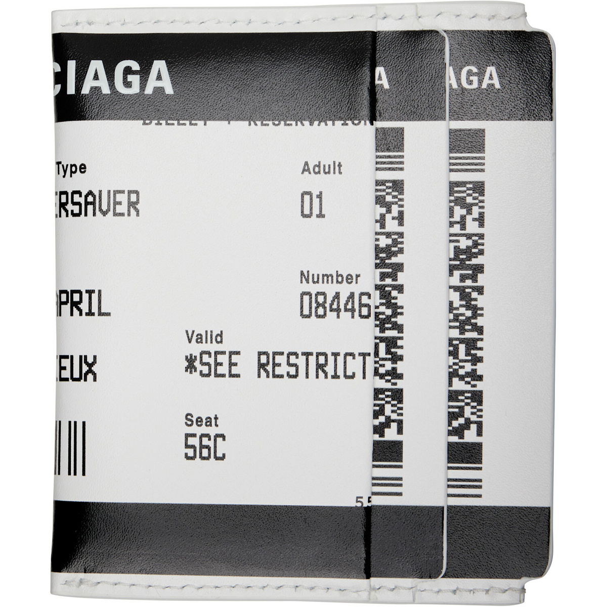 Balenciaga White Passport Boarding Card Holder