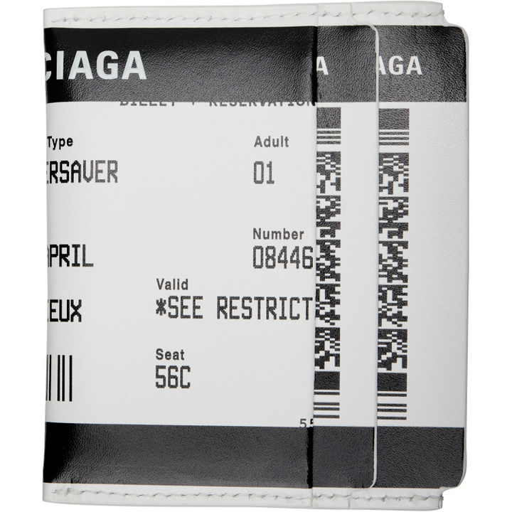 Photo: Balenciaga White Passport Boarding Card Holder
