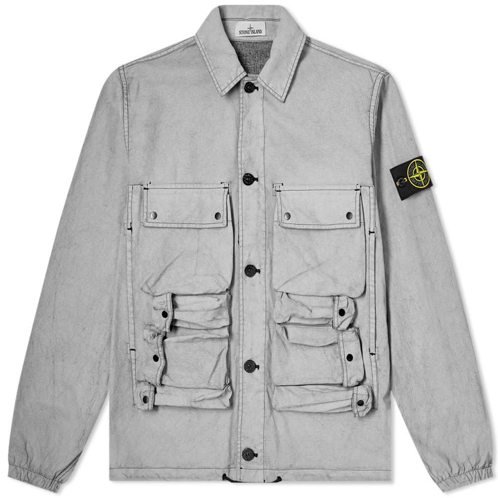 Photo: Stone Island Tela Plated Chalk Workwear Jacket Black