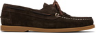 HEREU Brown Saler Nautic Suede Boat Shoes