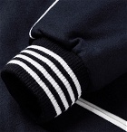 Noon Goons - Appliquéd Wool-Fleece Bomber Jacket - Men - Navy