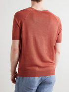 Thom Sweeney - Cotton and Linen-Blend T-Shirt - Orange