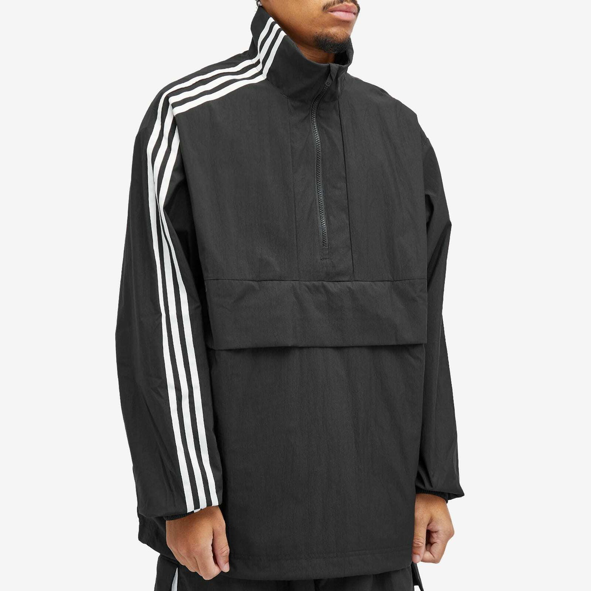 Y-3 Men's 3-Stripe Nylon Track Jacket in Black Y-3