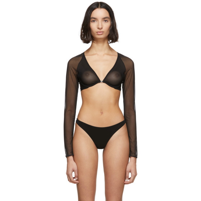 Photo: Wolford Black Flying Tulle Bra