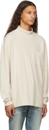 Fear of God Beige Piqué Mock Neck Sweatshirt