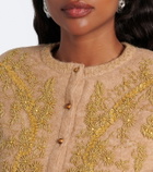 Jacques Wei Beaded wool and alpaca-blend cardigan