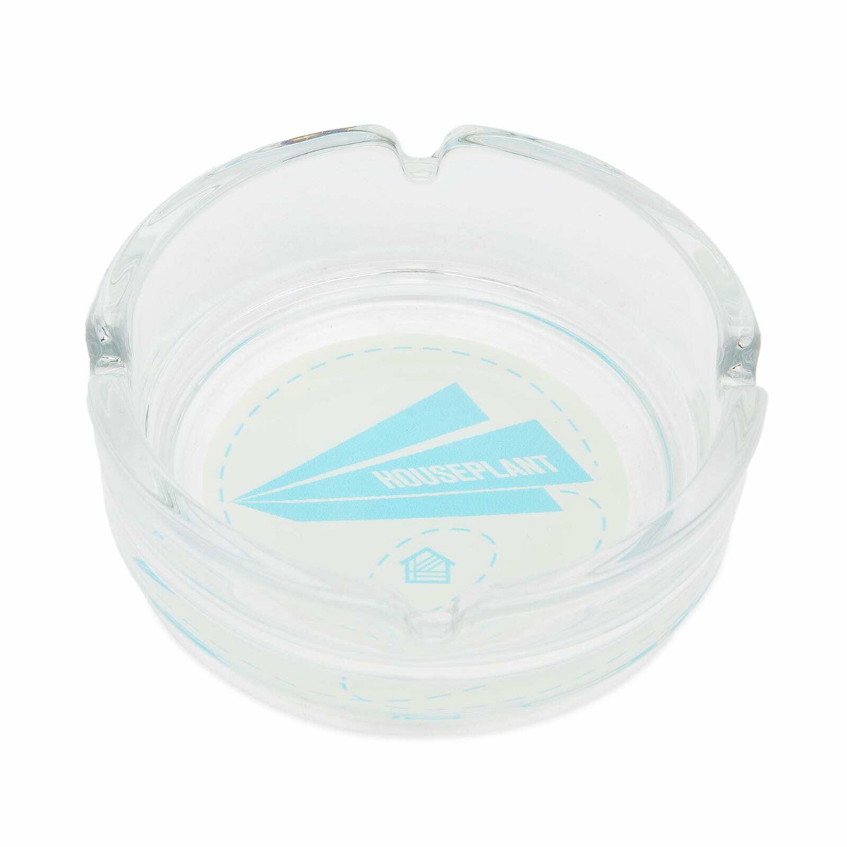 Houseplant by Seth Rogen Glass Ashtray - Paper Airplane in Clear 