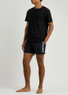 Emporio Armani Logo-embroidered Nylon Swim Shorts Navy
