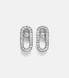 Messika Move Uno 18kt white gold earrings with diamonds