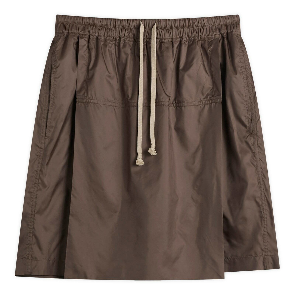 Rick Owens x Moncler Kiltshorts Drawstring Shorts in Dark Dust