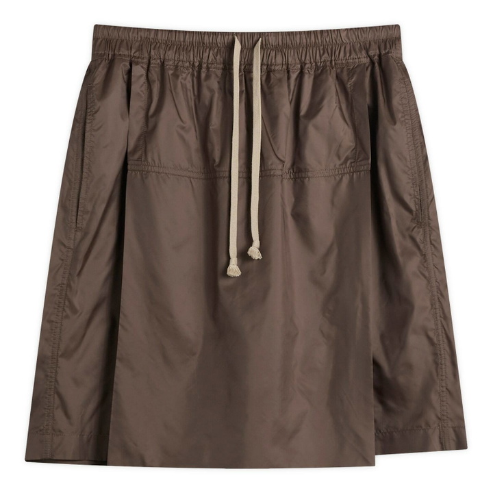 Photo: Rick Owens x Moncler Kiltshorts Drawstring Shorts in Dark Dust