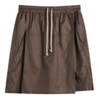 Rick Owens x Moncler Kiltshorts Drawstring Shorts in Dark Dust
