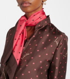 Valentino Printed silk twill scarf