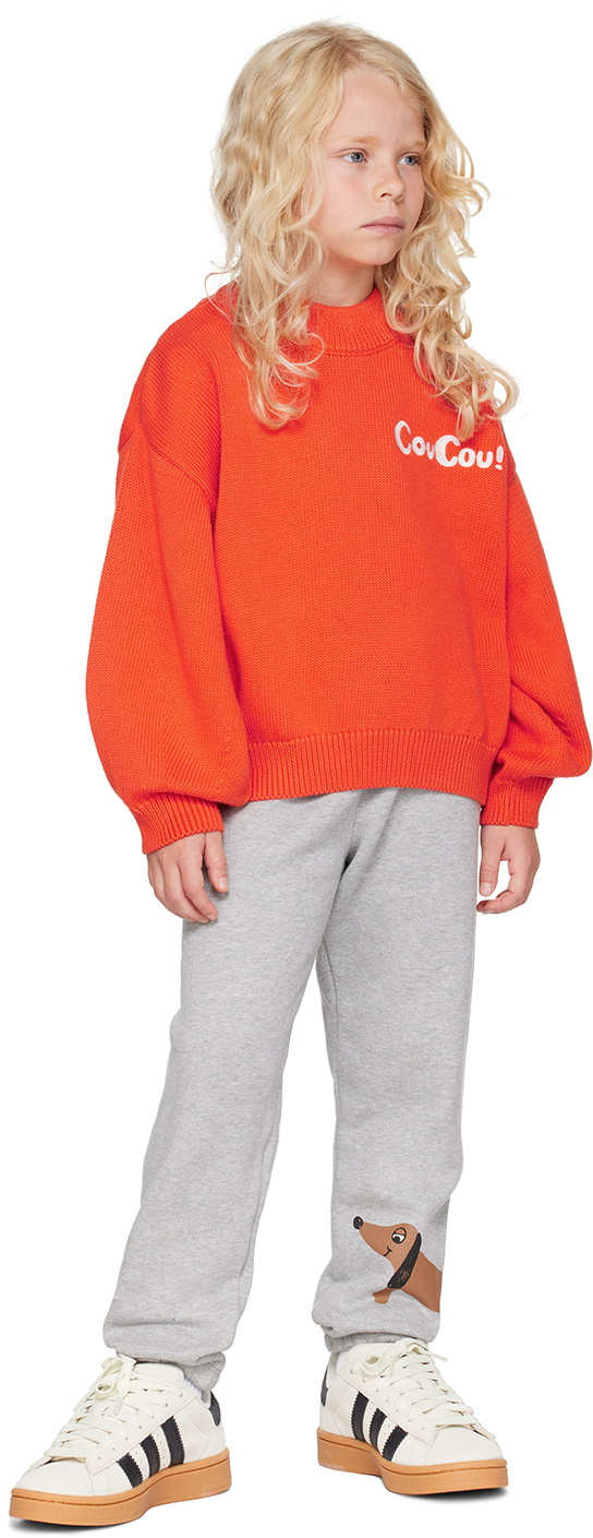 Mini Rodini Kids Gray Dog Sweatpants