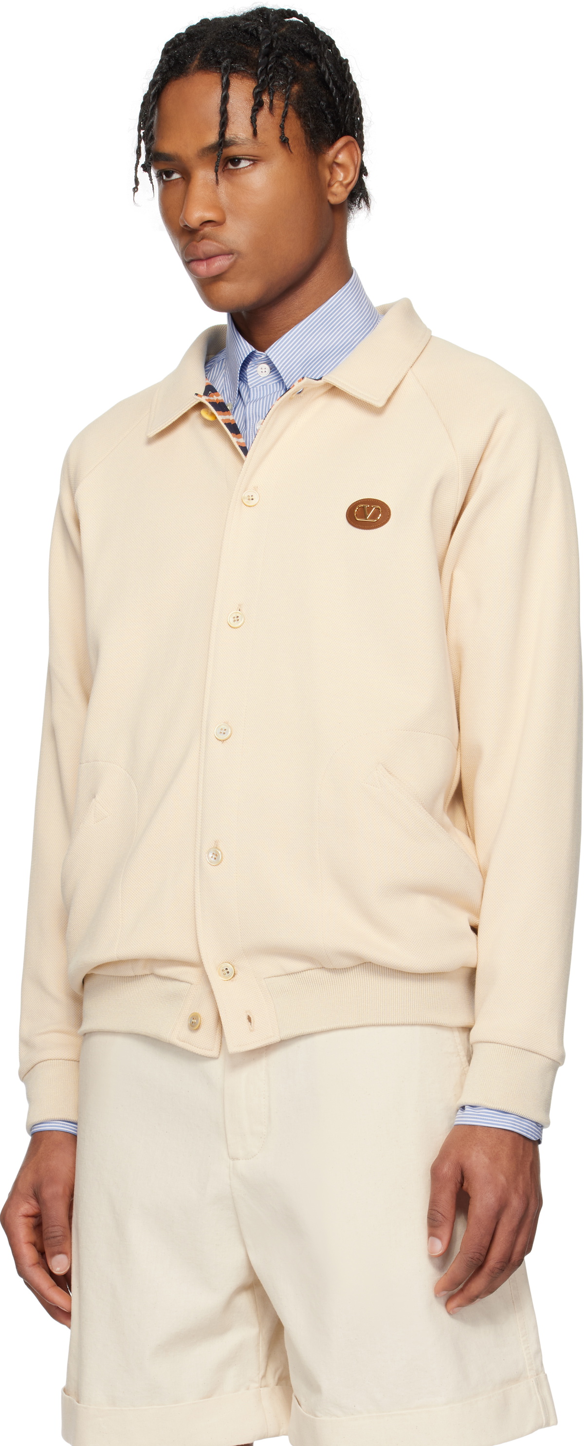 【関税&送料込】Valentino Garavani Jackets Beige Valentino Beige VLogo Signature Jacket Valentino