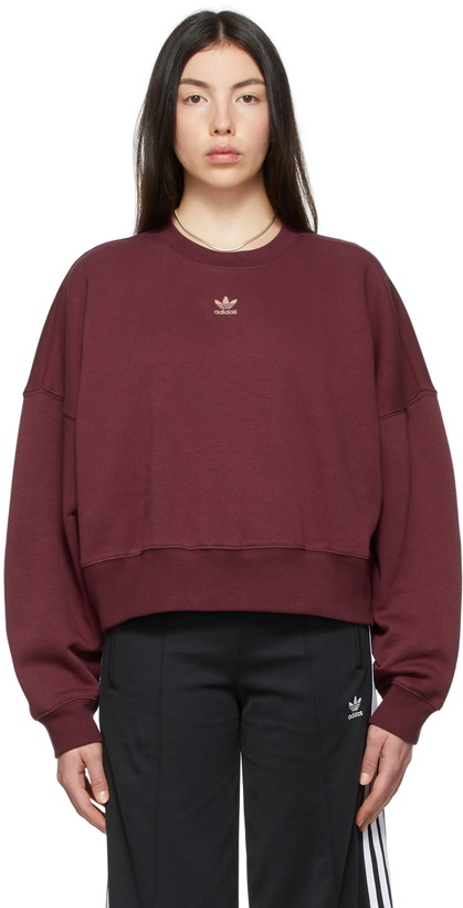 Photo: adidas Originals Burgundy Adicolor Essentials Fleece Sweatshirt