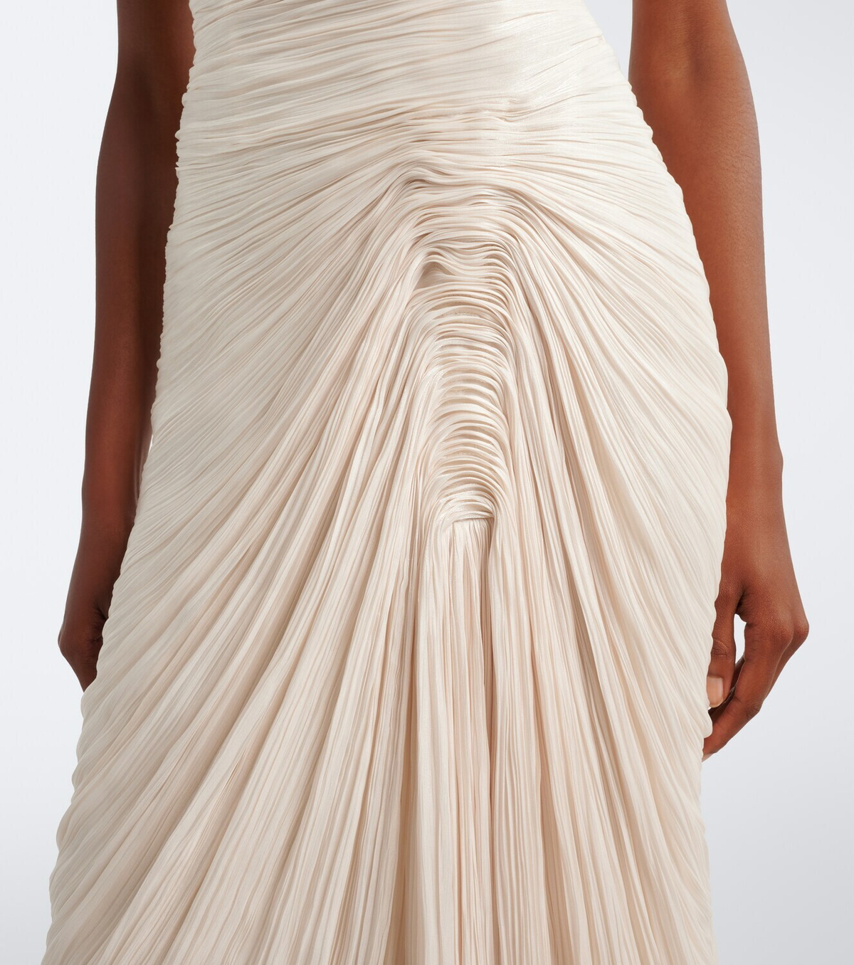 Marmar Halim Pleated satin gown