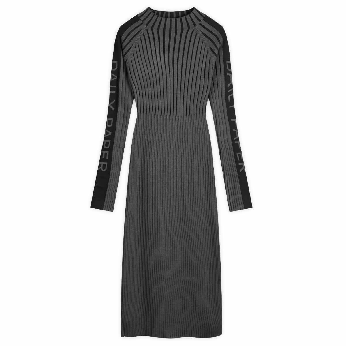 Daily Paper Women's Lore Knit Midi Dress in Grey Daily Paper