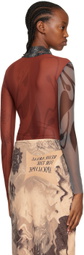 ELLISS Gray & Red Ida Bodysuit
