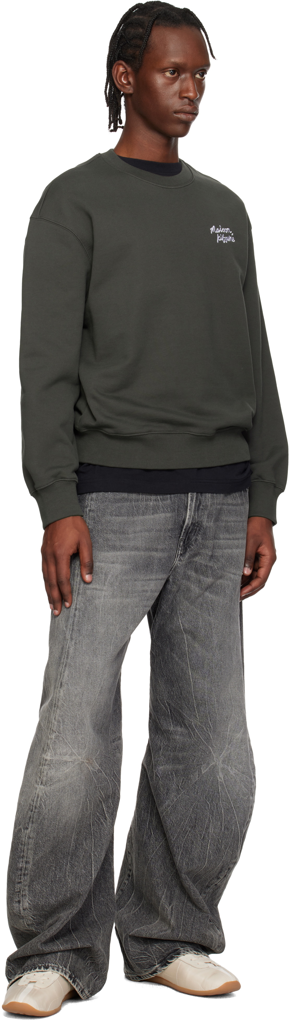 Maison Kitsuné Brown 'Maison Kitsuné' Handwriting Comfort