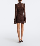 De La Vali Bodita cotton-blend lace minidress