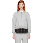 3.1 Phillip Lim Grey Double Layer Zip Sweater