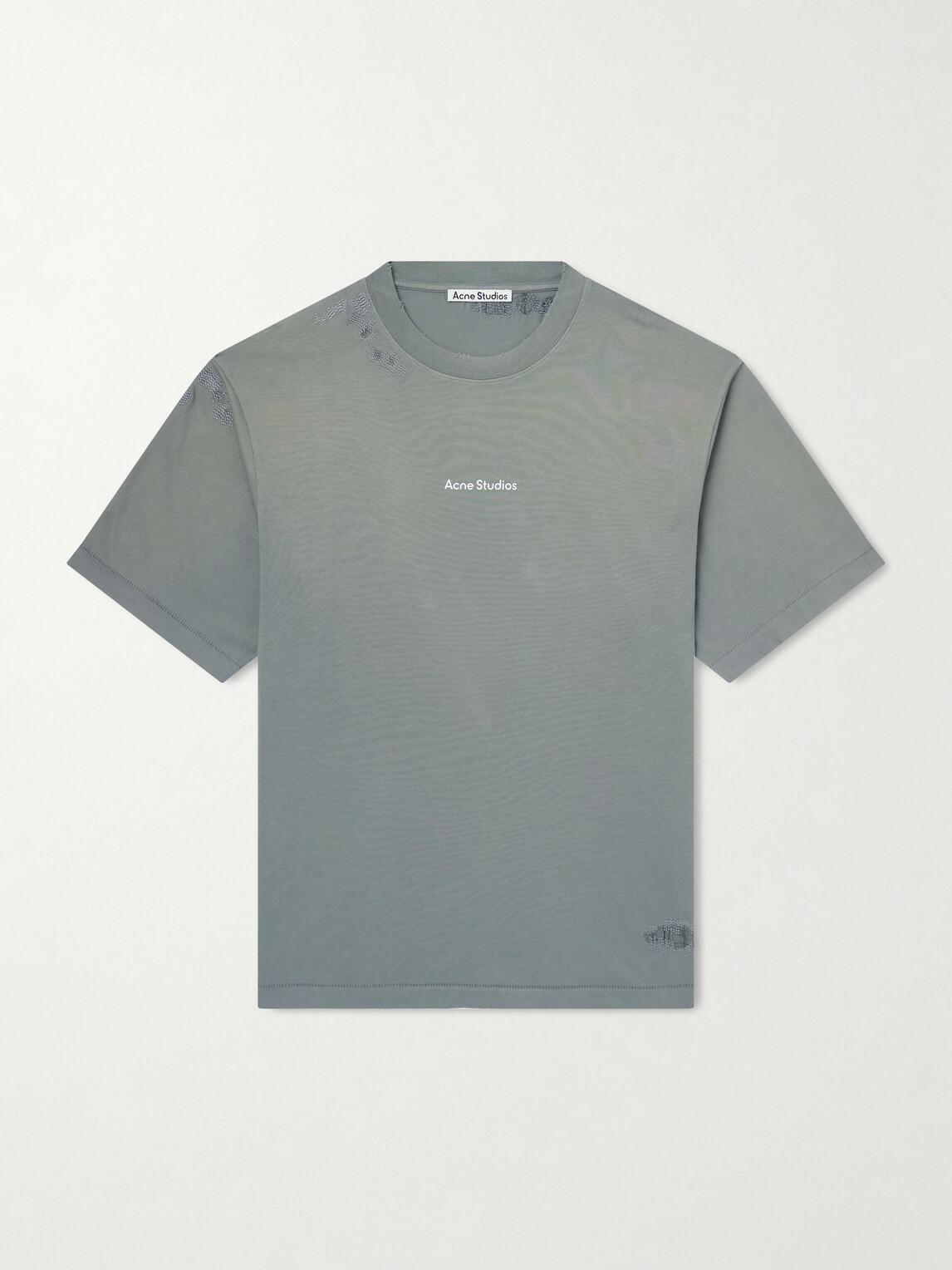 Acne Studios - Logo-Print Cotton-Jersey T-Shirt - Gray