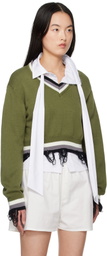 Ottolinger Green Cropped V-neck Sweater